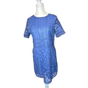 She & Sky | Lilac Lace Shift Dress | Large